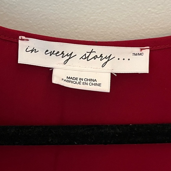 NWOT 1X Penningtons Red Blouse - Picture 8 of 9